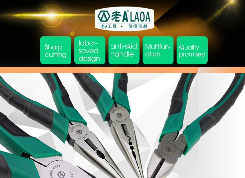  LAOA 6 Inch CR-V Diagonal Pliers Multi Tools  Cutting Nippers Electrician Pliers For Cut Steel Metal Wires