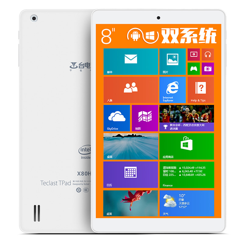 Teclast X80HD Dual Boot Windows10 Android 4 4 Intel Z3735F Tablet PC 8Inch IPS Screen 1280x800pixels