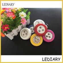 mini LED cordless 3LEDs/4LEDs touch night light/lamp round LED light  for decoration/emergency use battery power stick tap
