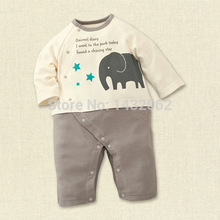 New casual brand winter baby boy girl rompers cute newborn jumpsuit Europe rabbit elephant thicken warm