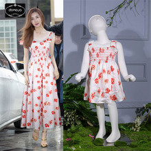 Mother Daughter Dresses Matching Party Dress Floral Mommy And Me Clothes Family look Short Formal Dress Women Summer Dress