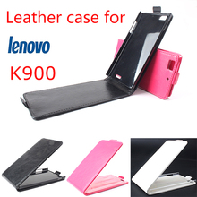 New Protective PU Leather Flip Case Cover for Lenovo K900 Smartphone 3 Color Fashion Leather Phone