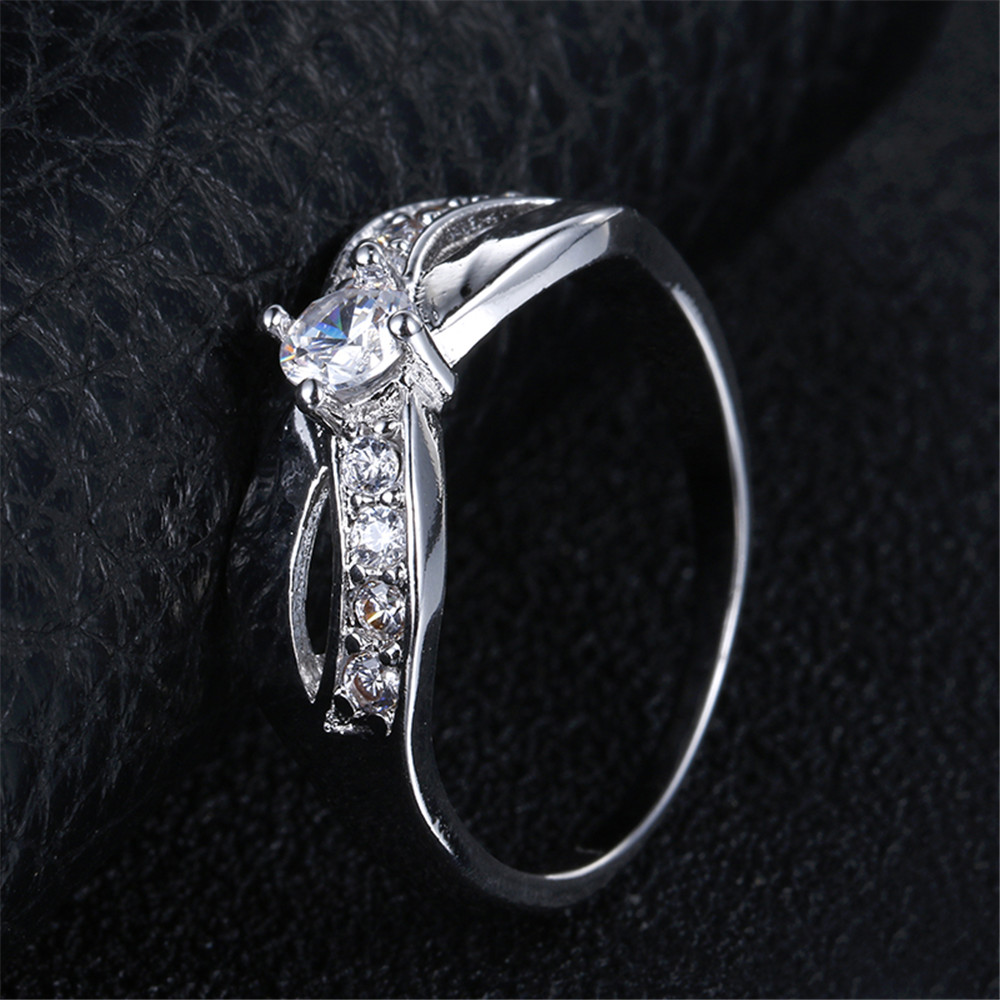 Bow-knot Rings White Gold Plated Jewelry For Women CZ Diamond Wedding Dress Engagement Bijoux Fashion Elegant Accessories R23 (4)