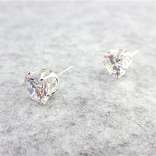 2016 New Hot top jewelry 8 color 9mm grade zircon earrings Platinum Plated Fashion Ladies Earring