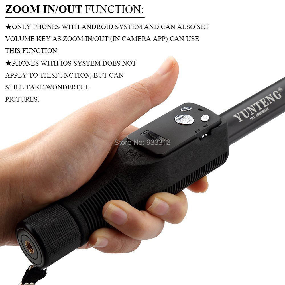 Bluetooth Selfie Stick with Tripod Stand samsung iphone original YunTeng monopod 18-50INch Self-Portrait 2