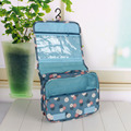 Bathroom Hanging Bag Women Travel Toiletry Wash Makeup Cosmetic Case Folding Organizer Bags Storage Bags Blue