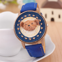 Impermeable relogio masculino reloj de cuarzo, mujeres oso encantador del reloj digital. alta calidad de los niños de la historieta del reloj de pulsera