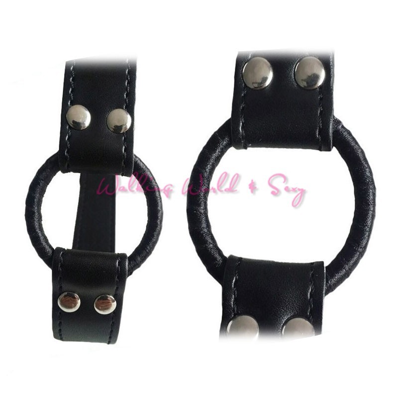 O Ring Open Mouth Gag Oral Fixation Mouth Gaged Leather Gag Sex Bondage Restraints Fetish Slave Gag Erotic Toy For Women Couples (4)