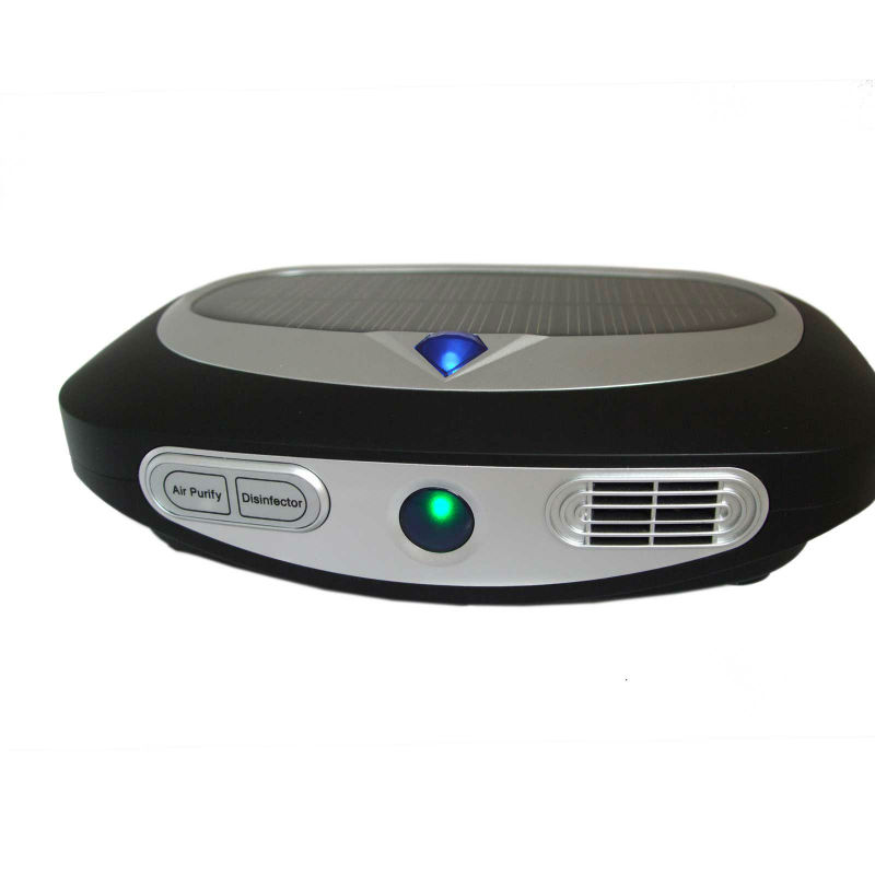 New Car Solar Powered HEPA Fresh Air Cleaner Purifier Ionizer Ozonizer