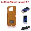 Free shipping New 6000mAh External Backup Battery Charger Case for Samsung Galaxy S7 Power Case Charger