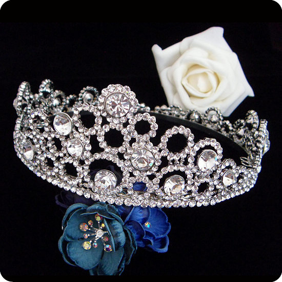 Full Crown!!  Full rhinestone gorgeous large bridal wedding princess  tiara   Wedding accessory   Hot sale