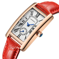 Fashion ran a second function Ladies quartz watch womens casual with leather strap Roman dial watches