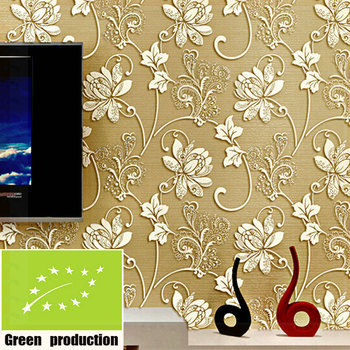 Modern european 3D wallpaper for walls damask bedroom of floral ...