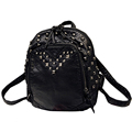 Occident Style Rivet 2016 New Fashion Backpack Women Solid Color Washable Leather Soft Bag High Quality