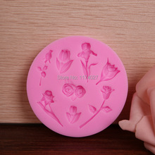 Free shipping Many rose flowers silicone cake mold decorating tools DIY chocolate mould kitchen accessories