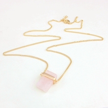 Artilady rose quartz pendant necklace vintage europe fine jewelry rose quartz for women jewelry pendnat necklace