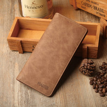 Mens Long hand bag open multi Card Wallet Handbag Clip Minimalist clutch wallet carteira masculina Handmade Personalized Retro