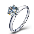 Big 95 OFF Real White Gold Filled Rings Set 1 Carat Sona CZ Diamond Engagement Rings