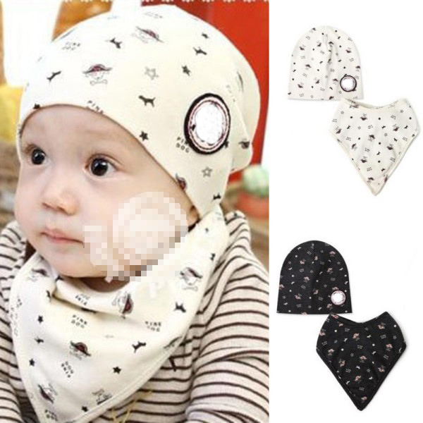 Baby Bibs Hat Boys Girls Saliva Towel Toddler Bandana Triangle Head Scarf Cute Wholesale