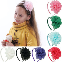 High Quality Boutique Ribbon Hairbands For Baby Princess Girls Sweet Handmade Chiffon Flower Headweae