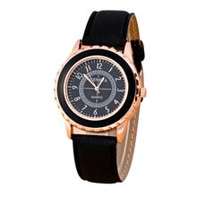 Newly Design Fashion Women Female Faux Leather Band Strap Analog Quartz Wrist Watch 160222