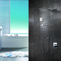 BAKALA 20 x8 Stainless Steel shower Head Enjoy the Rain Shower Head Senior Flush Shower set
