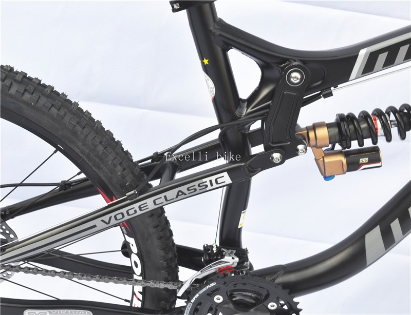 Bicicleta SHIMANO M455 Oil suspension Aluminium Alloy Soft-tail Frame Full Suspension Downhill Mountain Bikes 2619