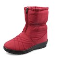 Plus Size Waterproof Flexible Cube Woman Boots High Quality Cozy Warm Fur Inside Snow Boots Winter