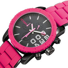 Elegante joyería 2015 nuevos elegante nuevas adquisiciones de la mujer relojes de moda de acero inoxidable y venda del silicio reloj pesado