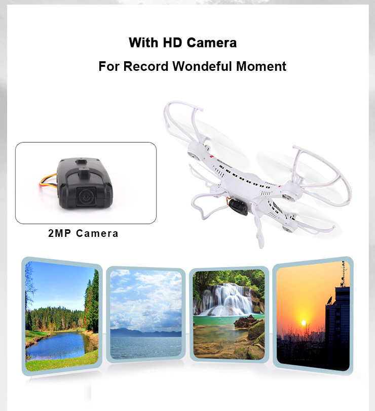 JJRC H8C 4CH 6 Axis RC Quadcopter With 2MP Camera RTF 2.4GHz VS X5C
