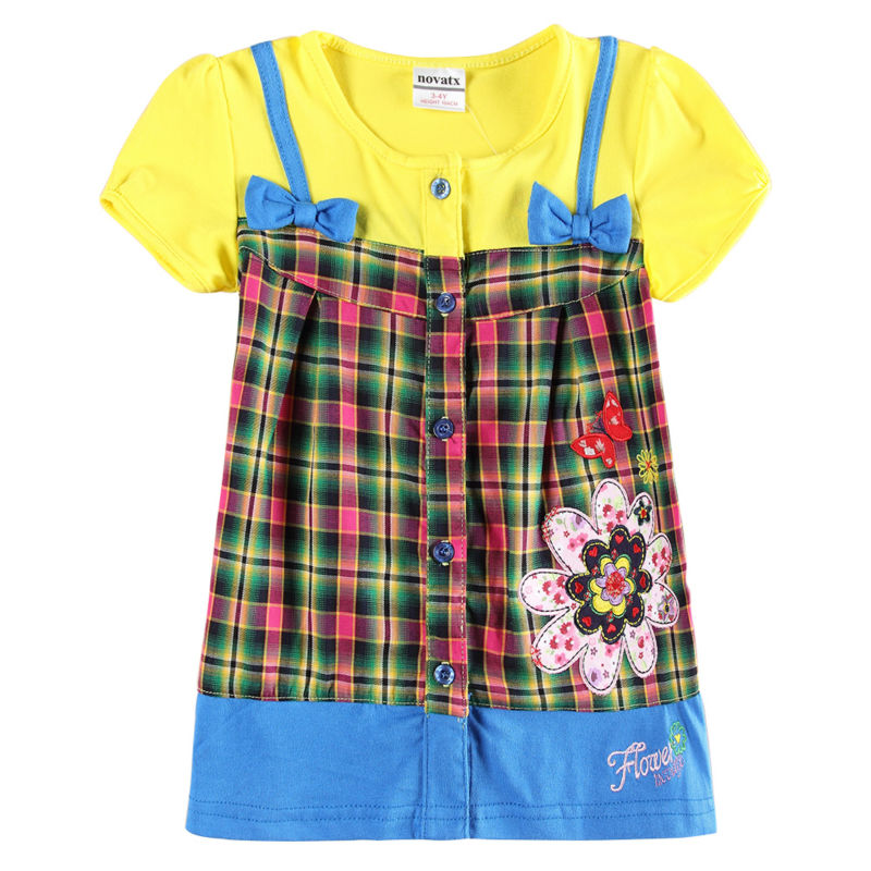 Baby Girl dress kids dresses for girls Clothes girl Summer princess Dress Nova brand Children clothing with bow Floral Dress