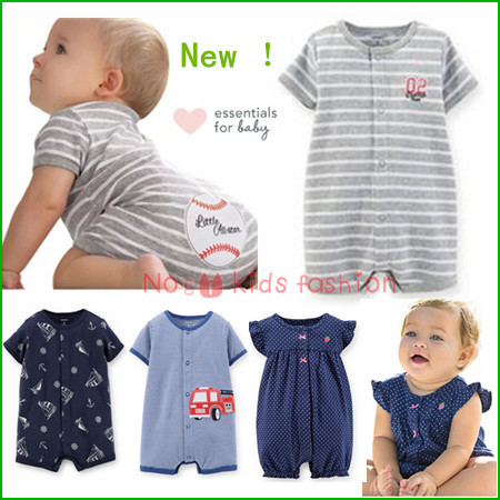 2015 new summer carters baby girl clothing 0 24M short jumpsuits romper carters baby boy menino