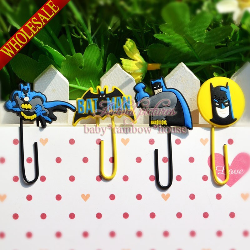 Promotions 80pcs Batman Bookmarks For Books Pages Holder,DIY Bookmarks,DIY Cartoon Paper Clips,Office School Supplies
