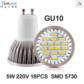 Super Bright GU10 Bulbs Dimmable Light Led Warm White 220V 5W GU10 16led LED lamp light