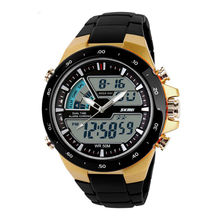 New Waterproof S shock Mens Waterproof Digital LCD Alarm Date Analogue Military Sport Watch