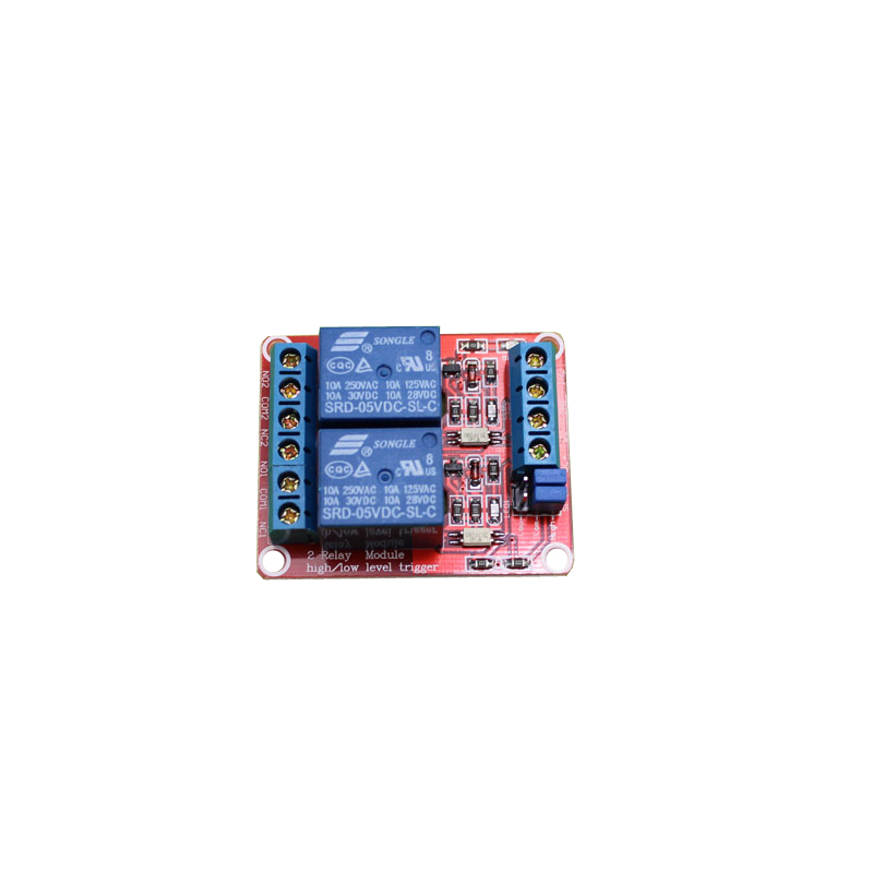 Two-channel relay module with optical coupling isolation support high and low level trigger 5 v 2 relay