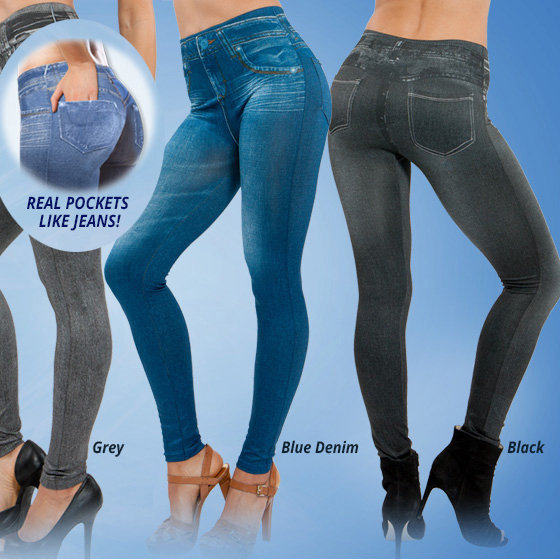 2015 hot selling women s slim leggings blue and black jean girls jeggings with 2 real