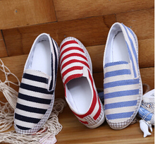 New style men s canvas shoes stripe rubber injection shoes shoes fashion shoes wear anti slip