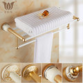 AG Series Golden Polished Space Aluminum Towel Rack Bathroom Accessories Towel Holder Towel Shelf With Towel