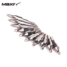 12pcs lot Hunting Crossbow Arrowhead Broadheads Arrow Accessories 125grain Screw Insert Arrow Steel Piont in Bow