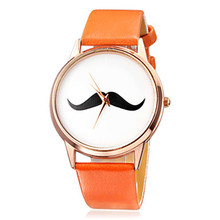 Fashion Moustache Relojes mujer 2015 Quartz Watch Women watches luxury brand wristwatch Leather relogio feminino gift