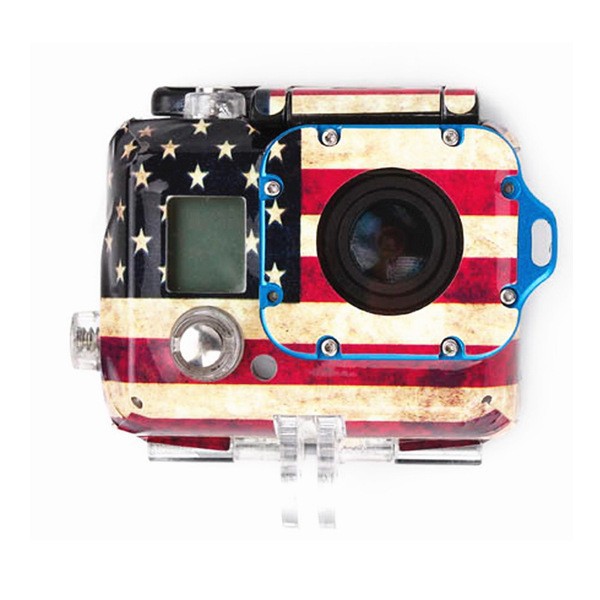 New Fashion American Flag case Sticker housing old type stickers go pro Accessories for gopro Hero