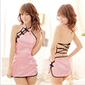 2016 SM Exotic Apparel Women Lace Dress Cheongsam Sex Erotic Sexy Lingerie Babydoll Pajamas G string