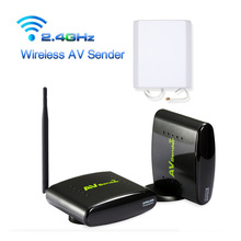 HOT New 2.4GHz 500m Wireless STB AV Sender TV Audio Video Transmitter & Receiver Set for IPTV DVD With Power Adapter