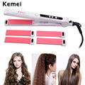 3 in 1 Hair Curler Rollers Straightener Iron Interchangeable Hair Curling Iron Hair Straightening Corrugated IronStylingTool4951