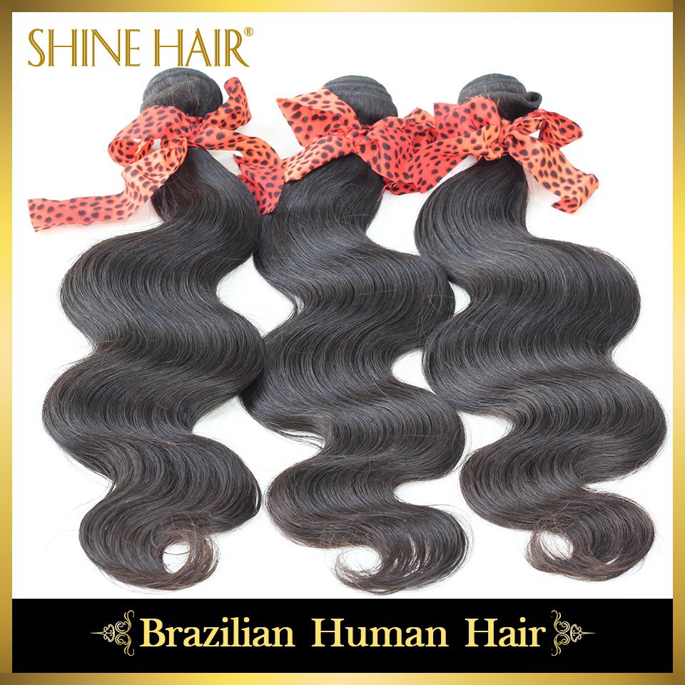Brazilian Virgin Hair Shine Hair Products Factory Outlet Price 3PCS/LOT Brazilian Body Wave Free Shipping