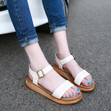 45-34 Summer Casual Sandals Women Fashion Genuine Leather Plus Size Sandals Large Size Flat Beach Big Size Sandals Roman Slipper