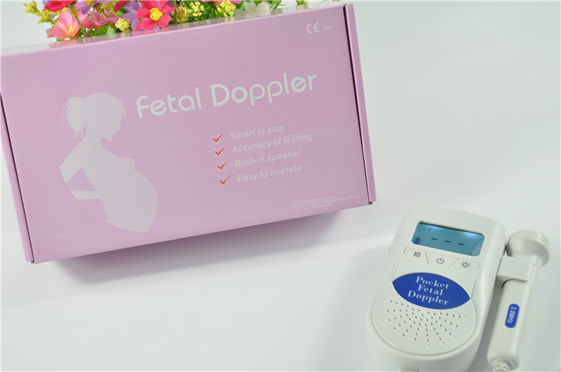 CE FDA certified angel sounds fetal doppler pocket Ultrasound fetal doppler portable baby heart rate monitor free shipping (4)