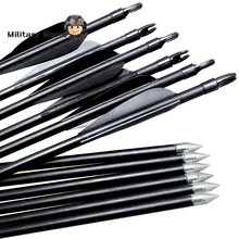 12pcs pack Hunting 80cm Fiberglass Arrows With Nocks Proof Fiber Glass Archery 15 80lbs For Compound
