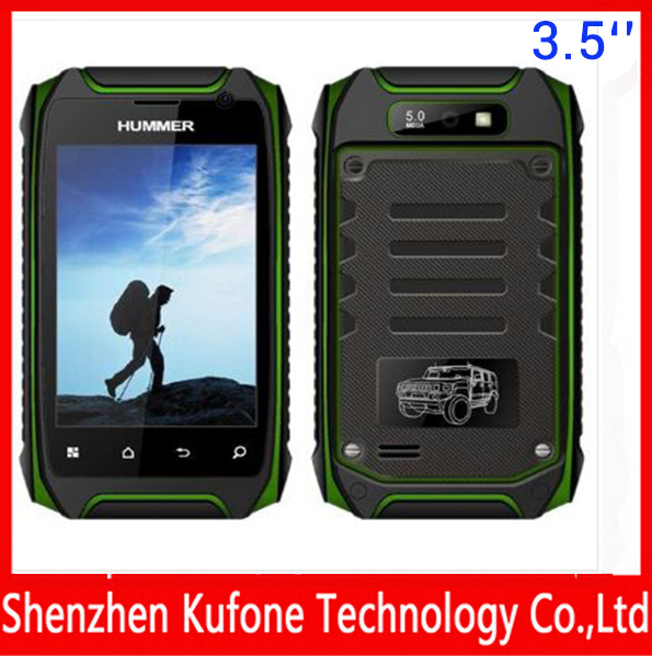 Rugged 512M 4G Hummer H1 H1 Mobile phone MTK6572A GPS Android 4 2 2 IP67 Waterproof